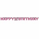 Amscan Buchstabengirlande „Happy 21 Birthday“, Glitzerndes Rosa, 213 x 16 cm | pro Stück