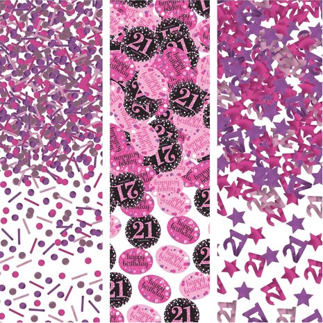 Riethmüller Confetti 21 Years Sparkling Pink 34 Gramm | pro Beutel