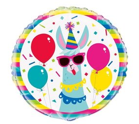 Panneau d'anniversaire Lama 17 cm | 8 pièces