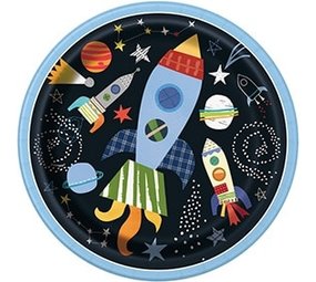Unique Party Borden Outer Space 23cm | 8 stuks Unique Party Borden Outer Space 23cm | 8 stuks