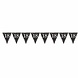 Flag garland 18 years Sparkling silver-gold