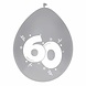 60. Geburtstag Ballon Diamant Silber 6 Stück