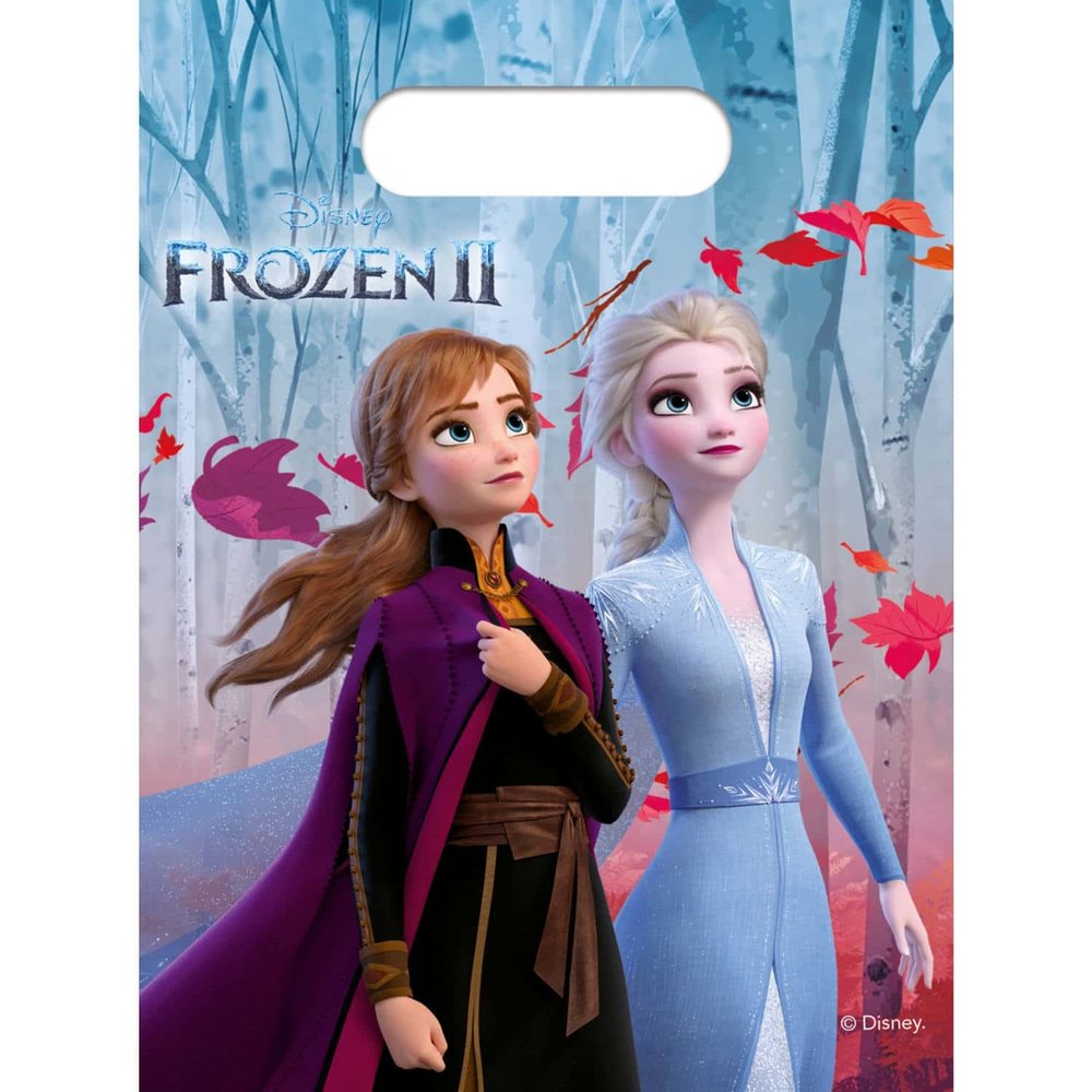 Procos Party Sachets cadeaux La Reine des Neiges 2 23 x 16 cm | 6 pièces