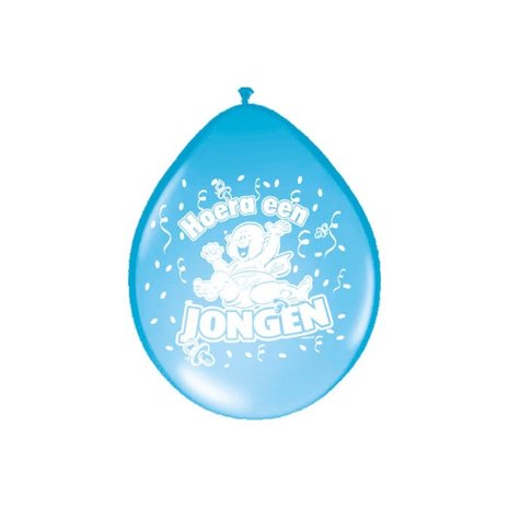 Folat Ballons de naissance Hourra pour un garçon ! | 8 pièces