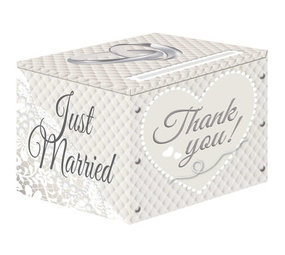 Boîte à enveloppes de mariage « Jeunes mariés »