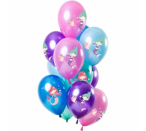 Folat Meerjungfrauen-Ballon-Set 33 cm | 12 Stück