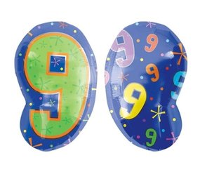 Anagram Foil balloon shape 9 years | 53 x 35cm