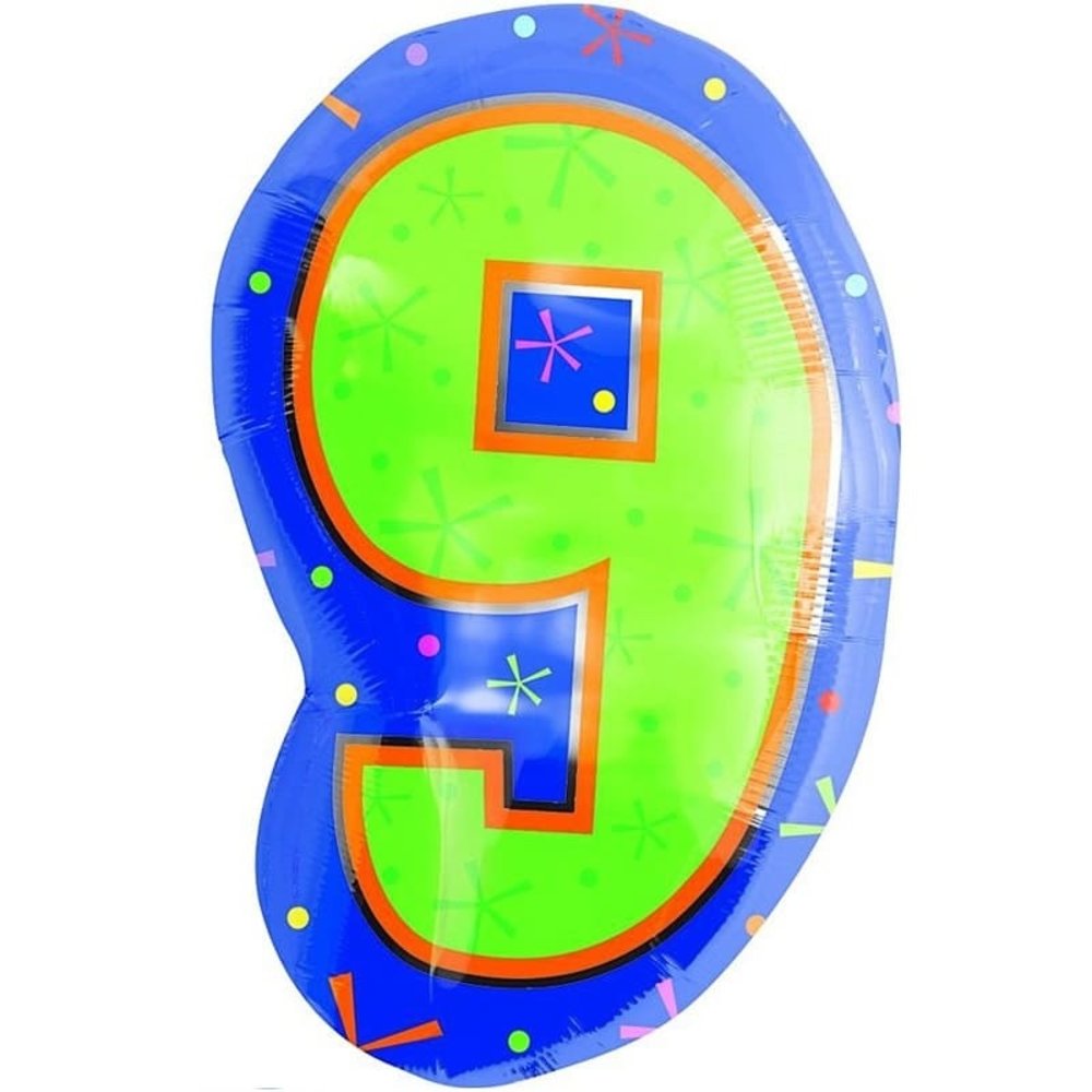 Anagram Foil balloon shape 9 years | 53 x 35cm