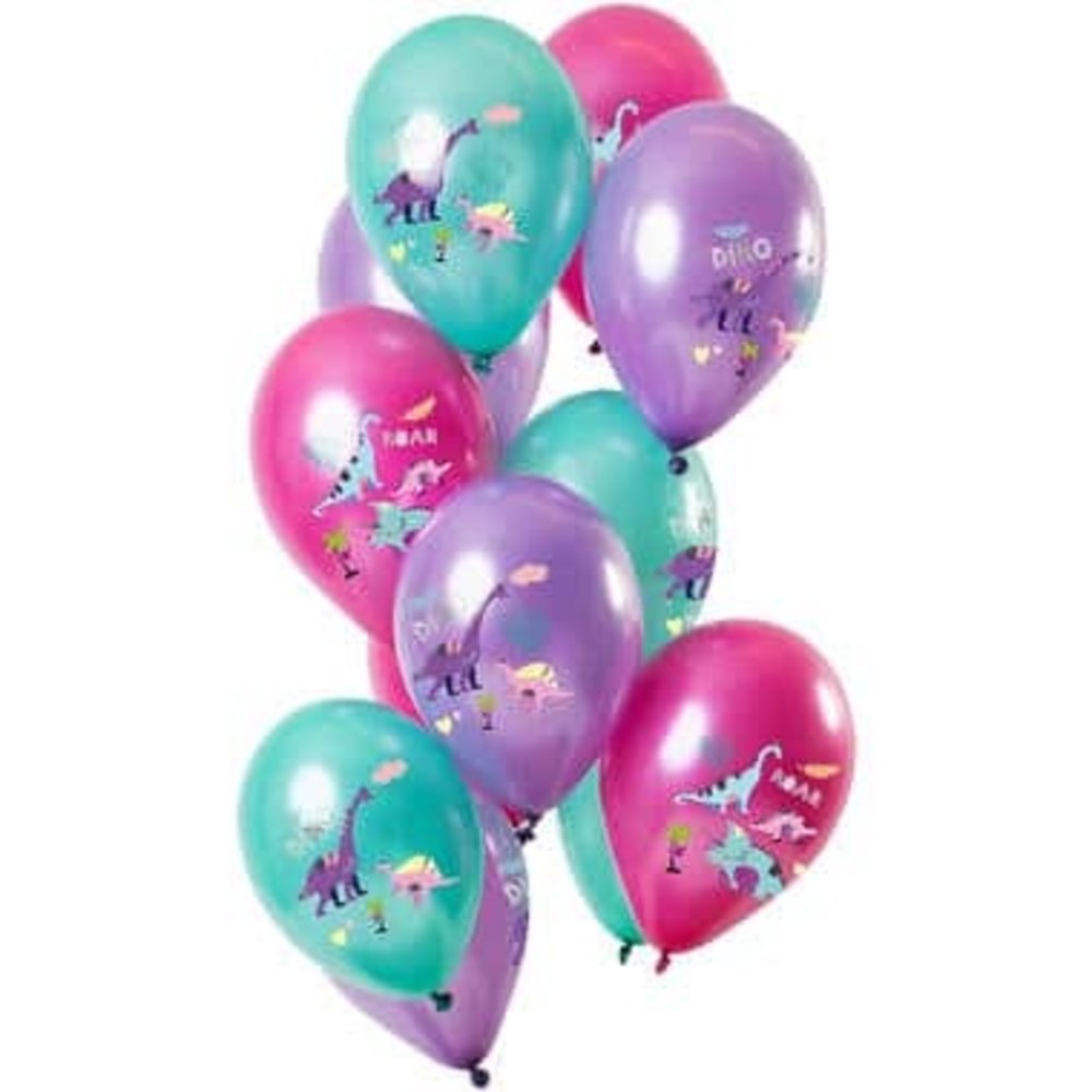 Folat Ballons dinosaures 33 cm | 12 pièces