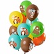 Ballon imprimé animaux de la forêt 30 cm | 12 pièces