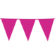 Flaggengirlande XL, magenta-rosa, Kunststoff | 10 Meter
