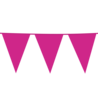 Guirlande de fanions XL magenta-rose en plastique | 10 mètres Guirlande de fanions XL magenta-rose en plastique | 10 mètres