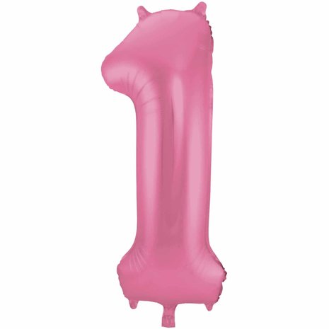 Folat Ballonfolie 1, rosa Metallic matt | 86 cm