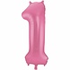Ballon folie 1 roze metallic mat | 86cm Ballon folie 1 roze metallic mat | 86cm