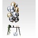 Gold-silver chrome balloon set | 12 pieces