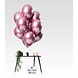 Ballon-Set Spiegelrosa Chrom | 12-teilig