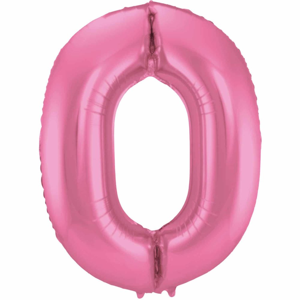 Folat Balloon foil 0 pink metallic matt | 86cm