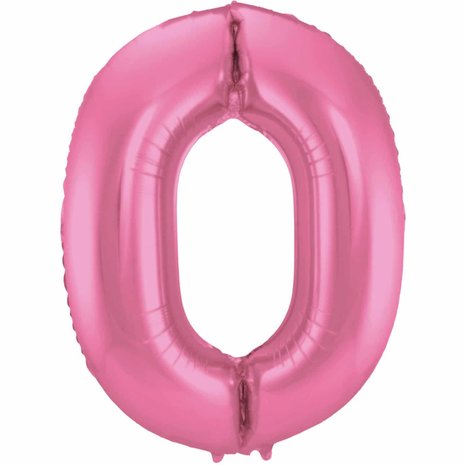 Folat Balloon foil 0 pink metallic matt | 86cm