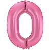 Folat Folienballon Zahl 0 Matt Rosa | 86 cm Folat Folienballon Zahl 0 Matt Rosa | 86 cm