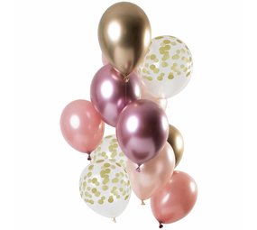 Folat Ensemble de ballons Golden Blush | 12 pièces