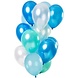Balloon set azure blue metallic | 15 pieces