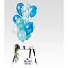 Ensemble de ballons bleu azur métallisé | 15 pièces