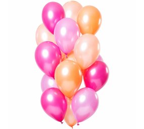 Balloon set Peachy Flamingo metallic | 15 pieces