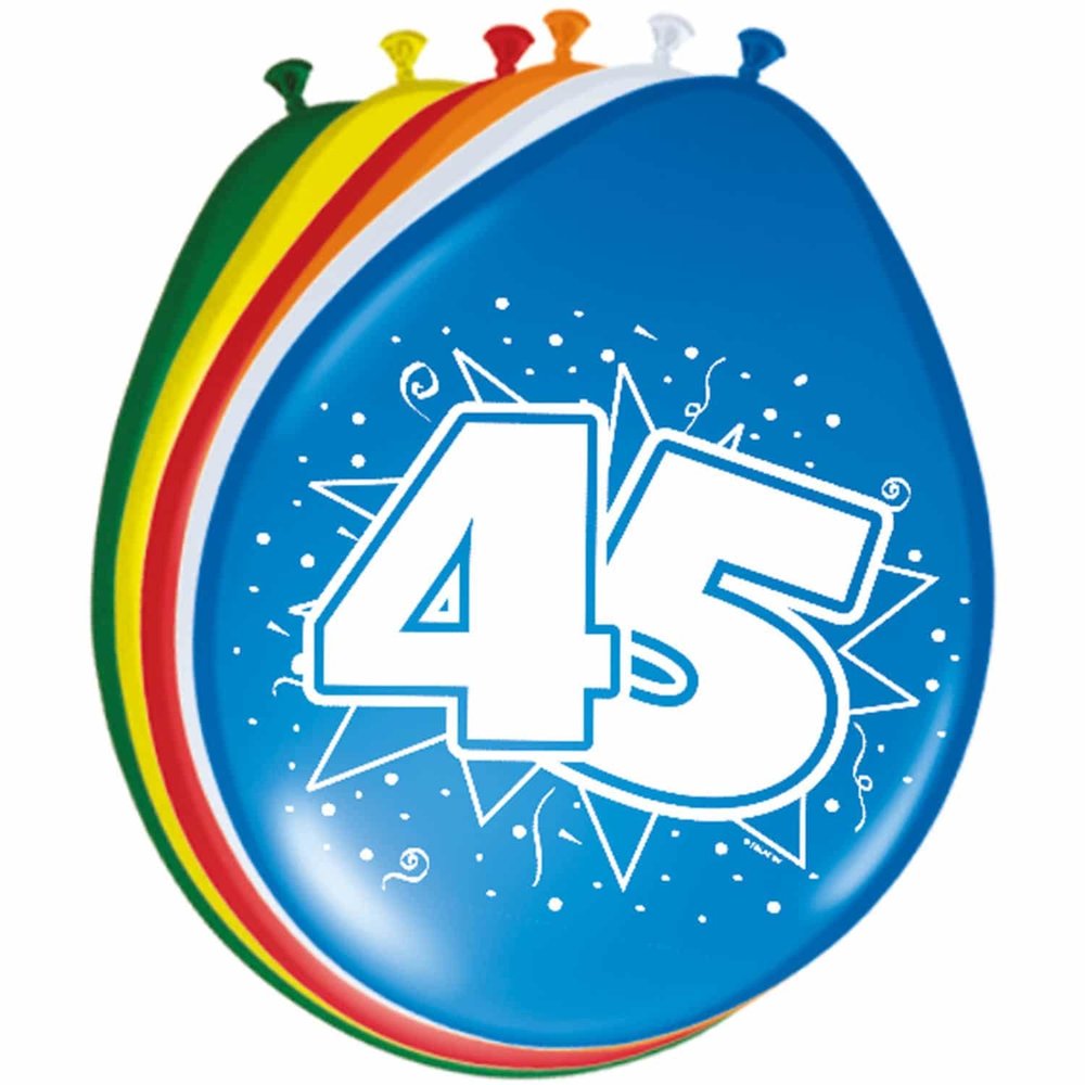 Ballon 45 jaar | 8 stuks Ballon 45 jaar | 8 stuks