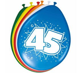 Ballon 45 jaar | 8 stuks Ballon 45 jaar | 8 stuks