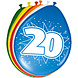 Folat Ballons pour 20e anniversaire 30 cm | 8 pièces