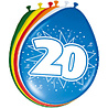 Folat Ballons pour 20e anniversaire 30 cm | 8 pièces