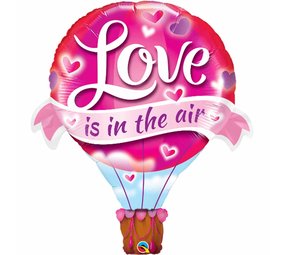 Ballon en aluminium « L'amour est dans l'air » 107 cm | à l'unité