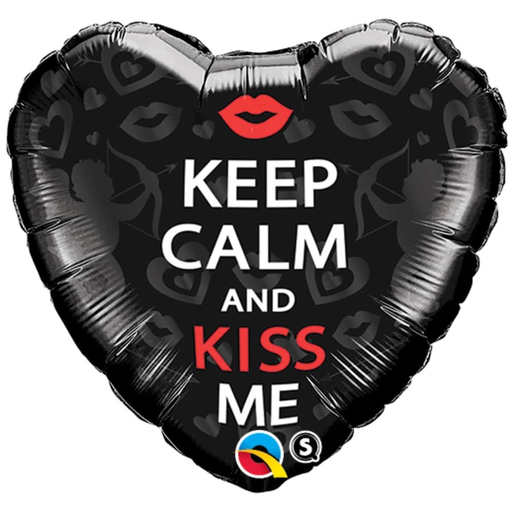Folie ballon Keep calm and kiss me | 46cm