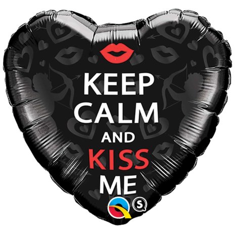 Folie ballon Keep calm and kiss me | 46cm