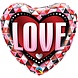 Ballon en aluminium en forme de cœur « LOVE » | 46 cm