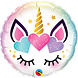 Folie ballon Eenhoorn Unicorn Hartjes 45cm Folie ballon Eenhoorn Unicorn Hartjes 45cm