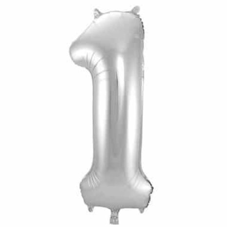 Paper Dreams Silver Number Balloon 1 Year | 86cm