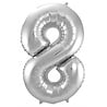 Paper Dreams Silver Number Balloon 8 years | 86cm