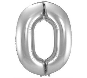 Paper Dreams Silver Number Balloon 0 years | 86cm