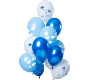 Baby Cloud Blue Ballon-Set | 12 Stück