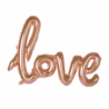 Ballon en aluminium en forme de « Love » or rose Ballon en aluminium en forme de « Love » or rose