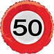 Folat Ballon en aluminium « 50 ans » - Panneau de signalisation 46 cm | à l'unité