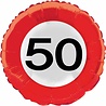 Folat Foil Balloon 50 Years Traffic Sign 46cm | per piece Folat Foil Balloon 50 Years Traffic Sign 46cm | per piece
