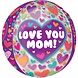 Anagram Ballon en aluminium « Je t'aime maman ! » Cœurs 3D | 40 cm