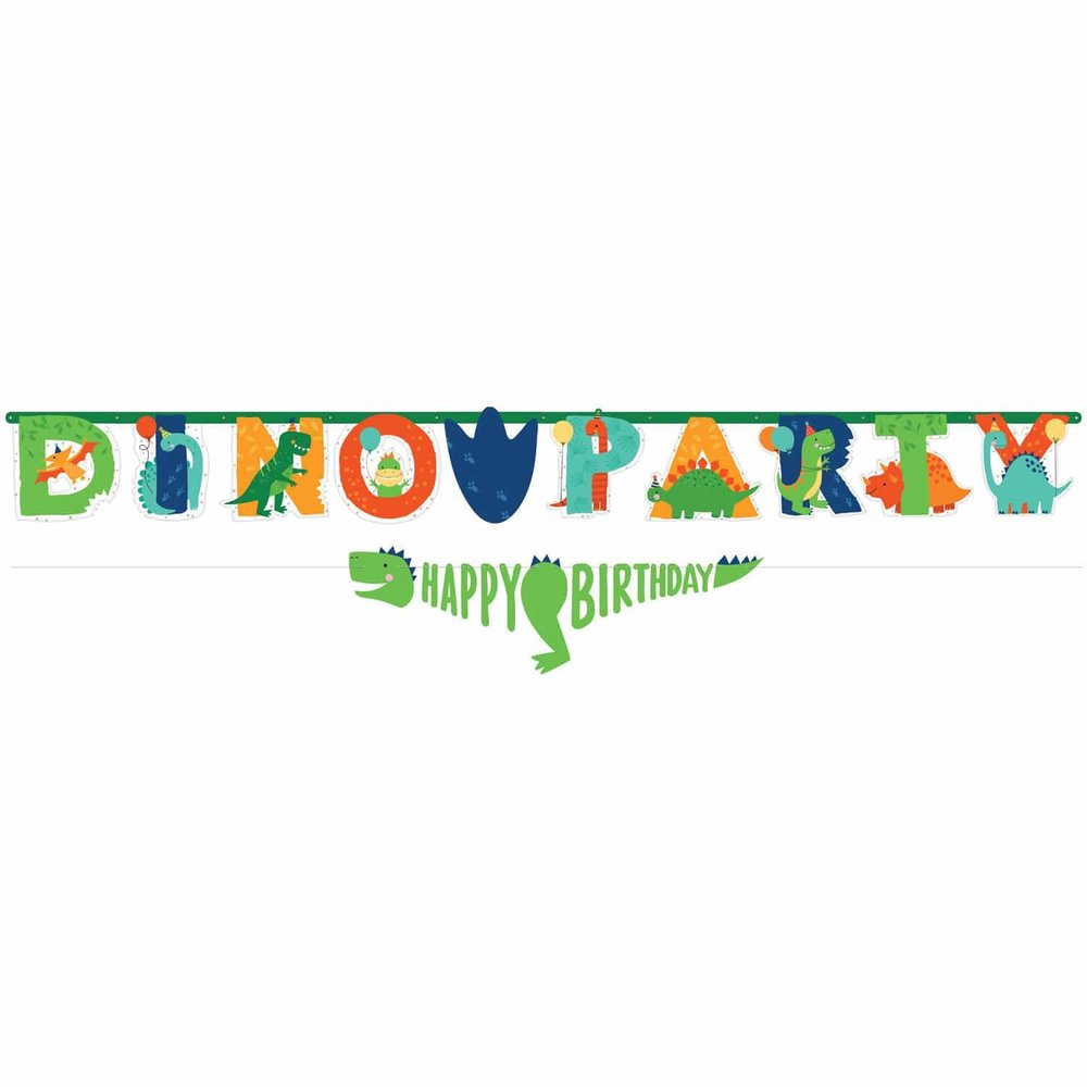 Riethmüller Dino-Mite Buchstaben-Altersgirlande Dino-Party 23x230cm | pro Set