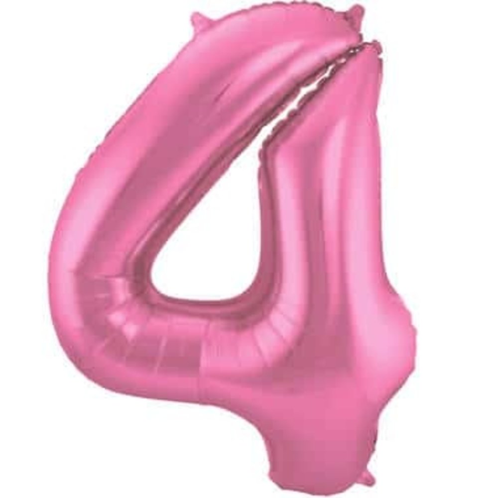 Folat Ballon en aluminium rose mat 4 | 86 cm