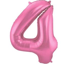 Folat Balloon foil 4 Matte Pink | 86cm