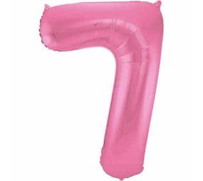 Folat Balloon foil 7 Matte Pink | 86cm
