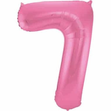 Folat Ballon folie 7 Mat Roze | 86cm