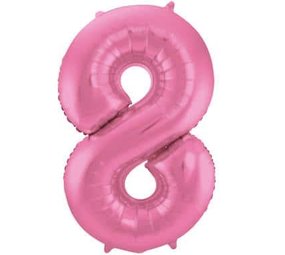 Folat Ballon en aluminium rose mat 8 | 86 cm